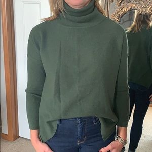 Olive green turtleneck sweater